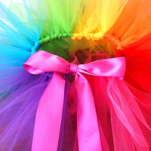 Rainbow Tutu Baby Rainbow Tutu Newborn Tutu 3 Month Tutu image 4