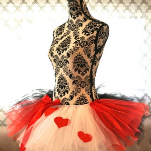 Adult Tutu Heart Queen Red and Black Tutu Valentines Tutu image 2