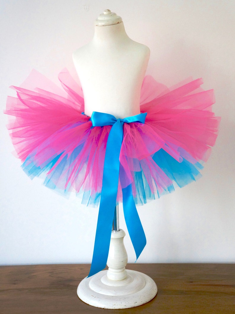 Girls Tutu Pink and Blue Tutu Kids Tutu Birthday Tutu image 1