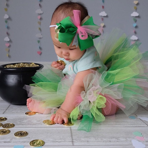 St Patrick's Tutu - Baby Tutu - Toddler Tutu - Green and Pink Tutu