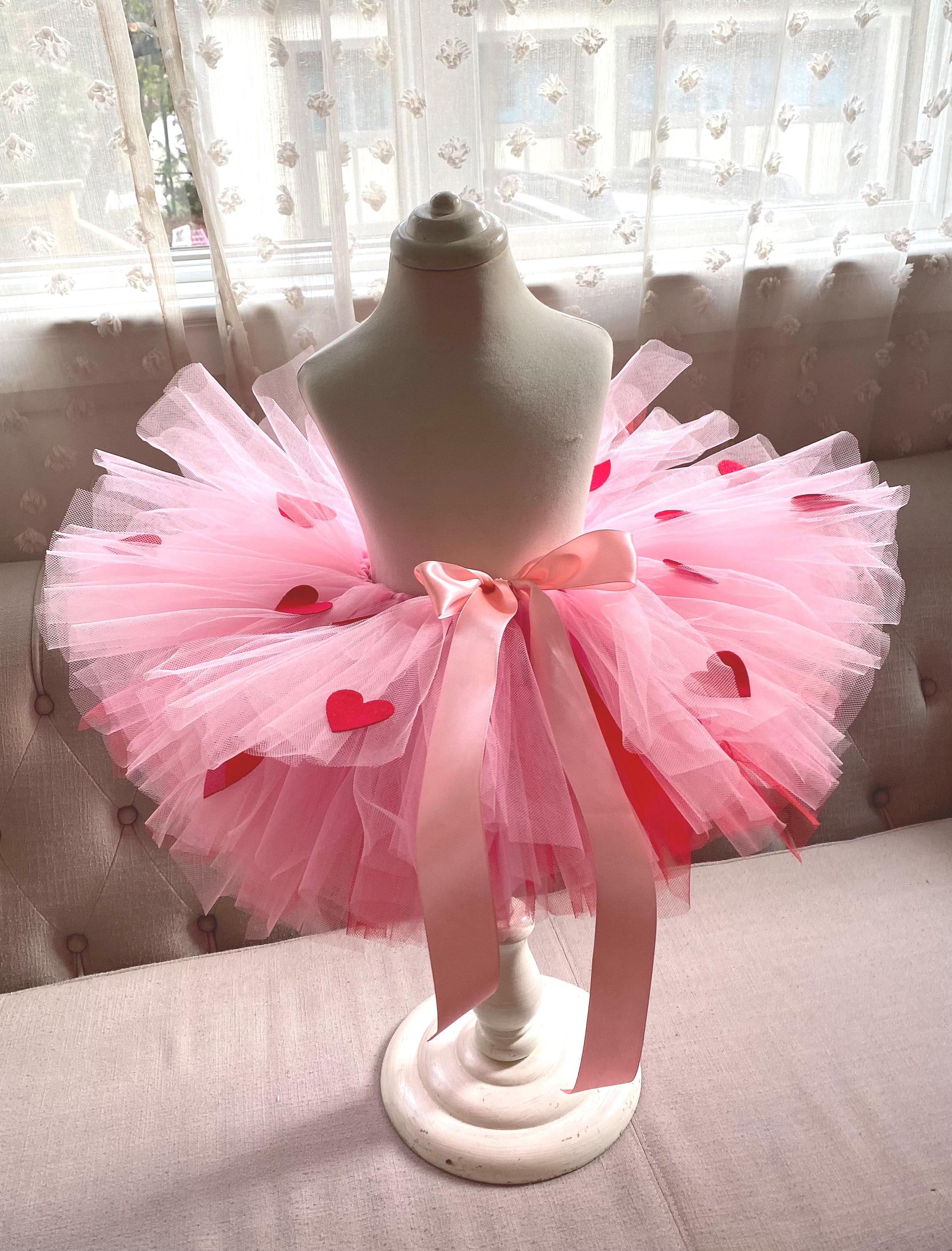 Handmade Heart Tutu: Full Tulle Skirt, Satin Ribbon - Etsy