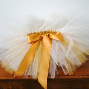 Baby Tutu Gold and Cream Tutu Gold and Ivory Tutu image 2