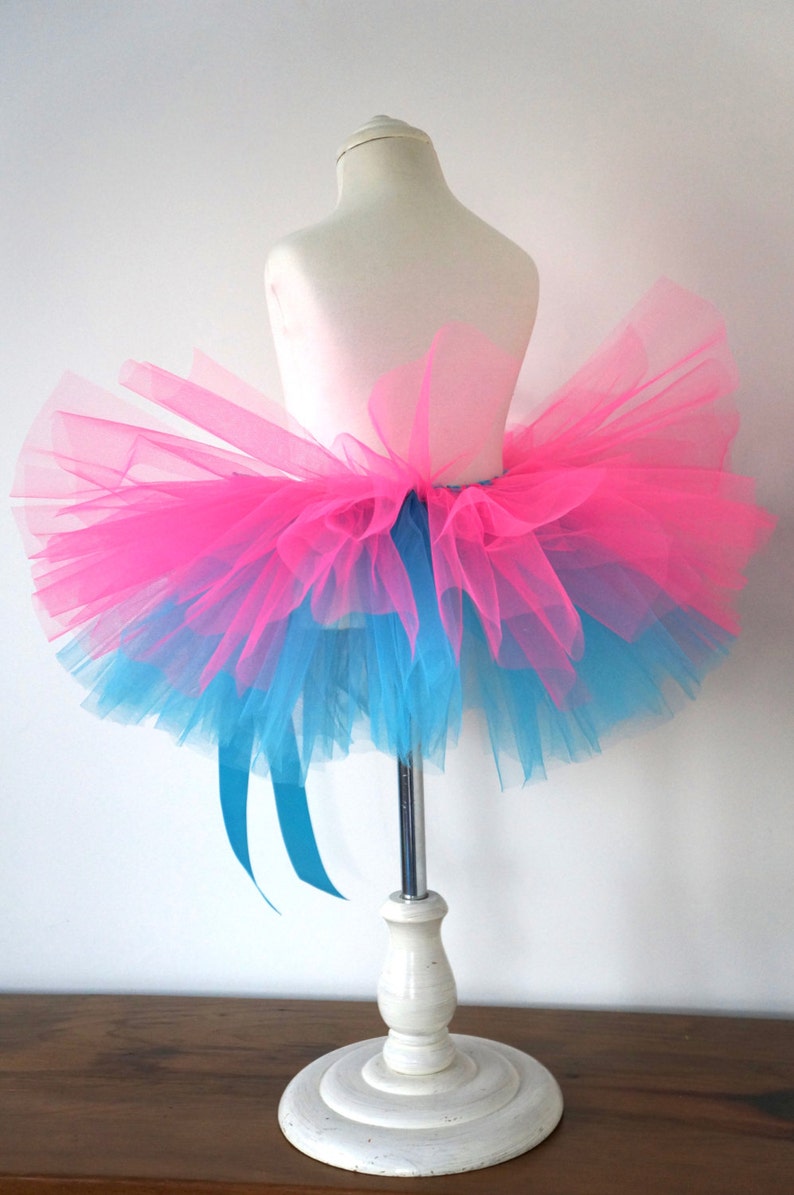 Girls Tutu Pink and Blue Tutu Kids Tutu Birthday Tutu image 4