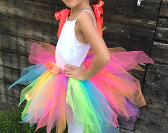 Kids Neon Tutu - Rainbow Tutu - Bustle Tutu