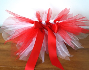 Baby Tutu - Red and White Tutu - Newborn Tutu - 12 Month Tutu - Christmas Tutu - Canada Day Tutu