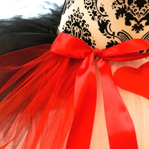 Adult Tutu Heart Queen Red and Black Tutu Valentines Tutu image 3