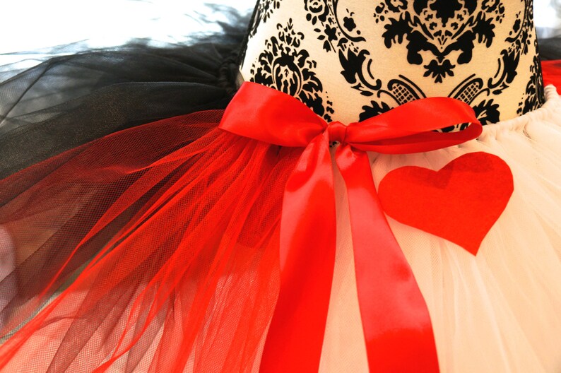 Adult Tutu Heart Queen Red and Black Tutu Valentines Tutu image 3