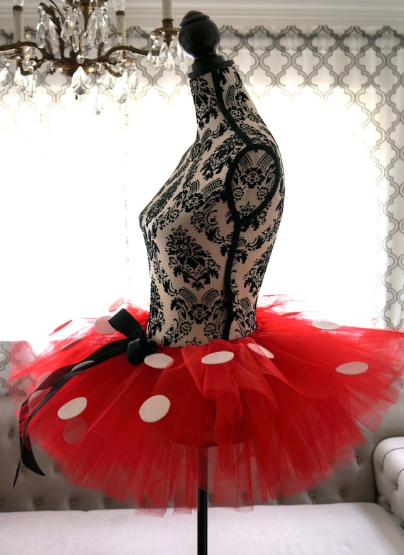 Tutu adulte Tutu rouge Dot jupe Minnie jupe Tutu -  France