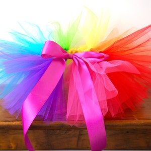 Rainbow Tutu Baby Rainbow Tutu Newborn Tutu 3 Month Tutu image 3