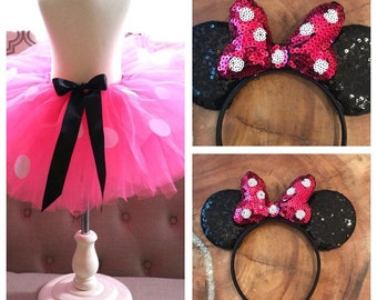 Girl's Minnie Skirt and Ears