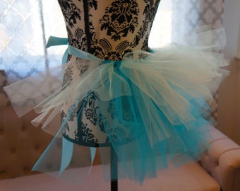 Half Tutu - Blue Tutu - Frozenish Bustle - Bachelorette Tutu