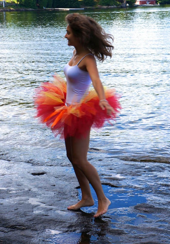 Fire Tutu Adult Tutu Reversible Tutu Halloween Tutu Etsy