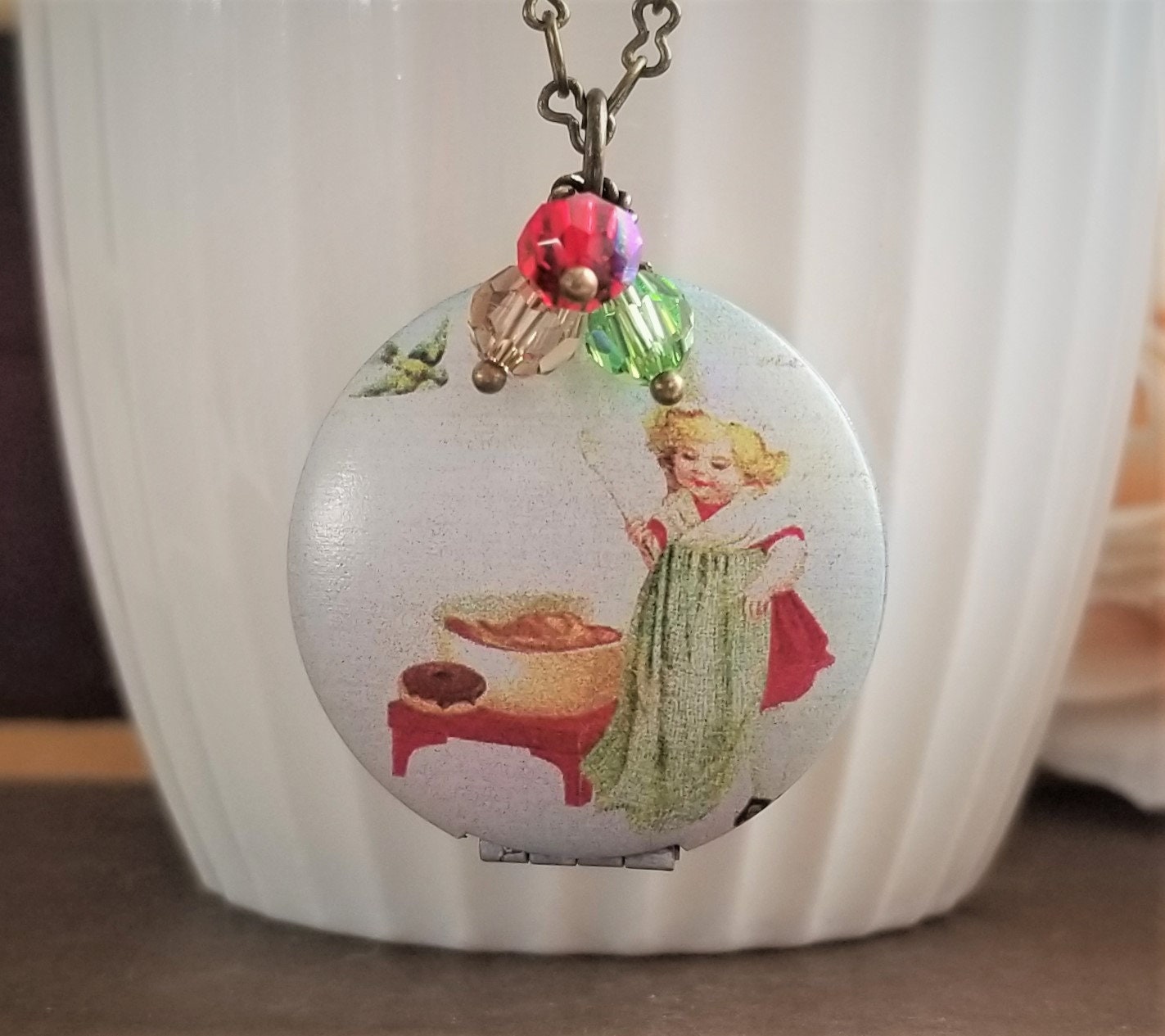 Locket pendant shop swarovski