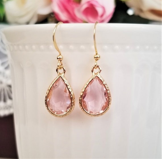 Fancy Pink Sapphire and Diamond Dangle Earrings in Yellow Gold | New York  Jewelers Chicago