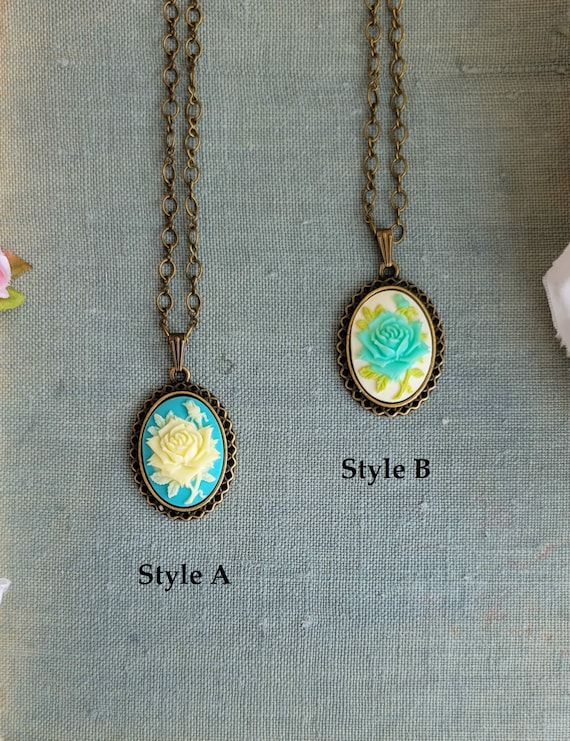 Pendentif En Or Jaune 18 Carats Avec Camée En Turquoise Naturelle - Cozzi Gioielli - Neuf