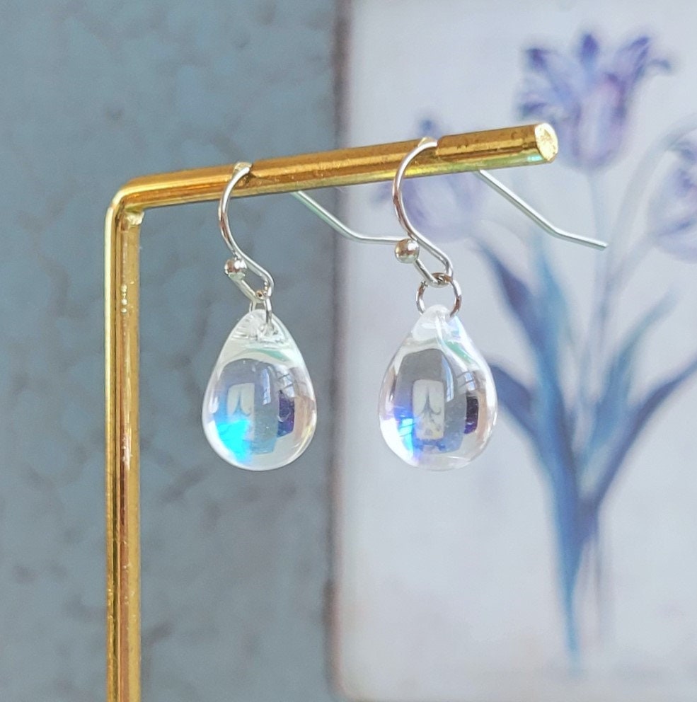 Orecchini con perle di vetro blu - Gioielli - Orecchini - di Sorell