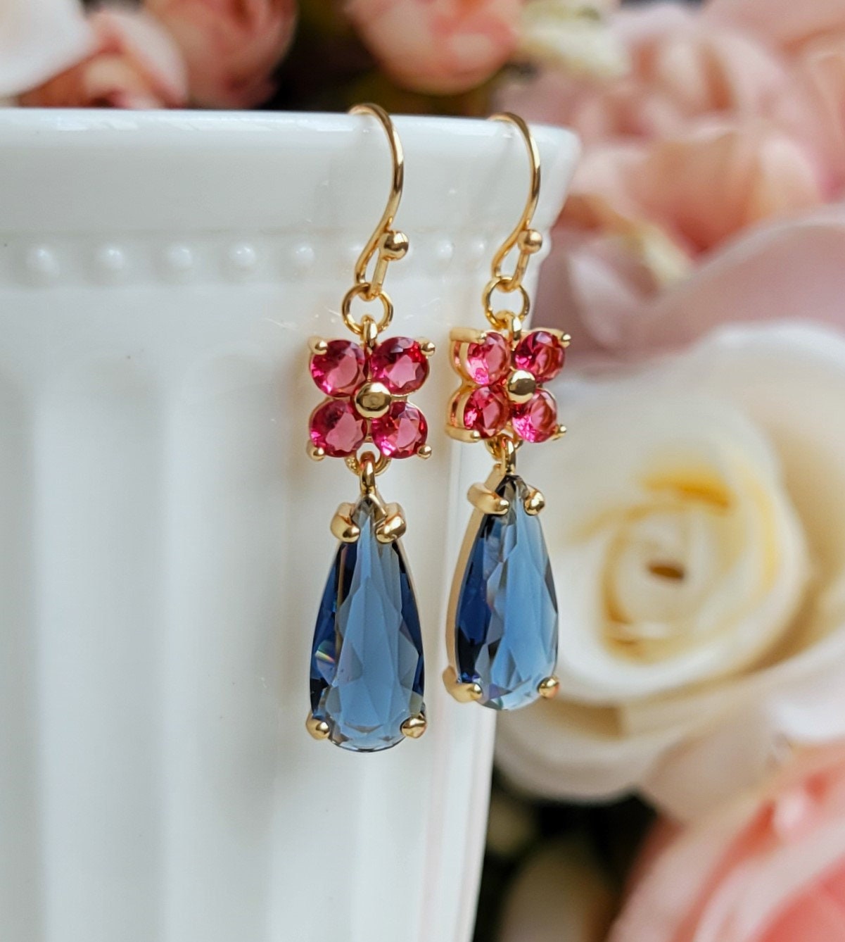 Women Dress Blue Dresses Earrings - Buy Women Dress Blue Dresses Earrings  online in India