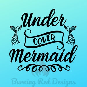 Undercover Mermaid Decal | Ocean life | Beach | Laptop Sticker | Notebook Sticker