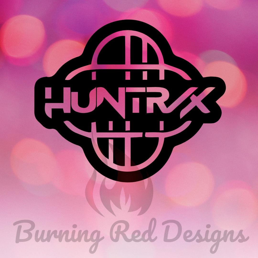 Huntrx Sticker Huntr/x Logo Demon Hunters Vehicle Decal | Car Decal | Laptop Sticker ...