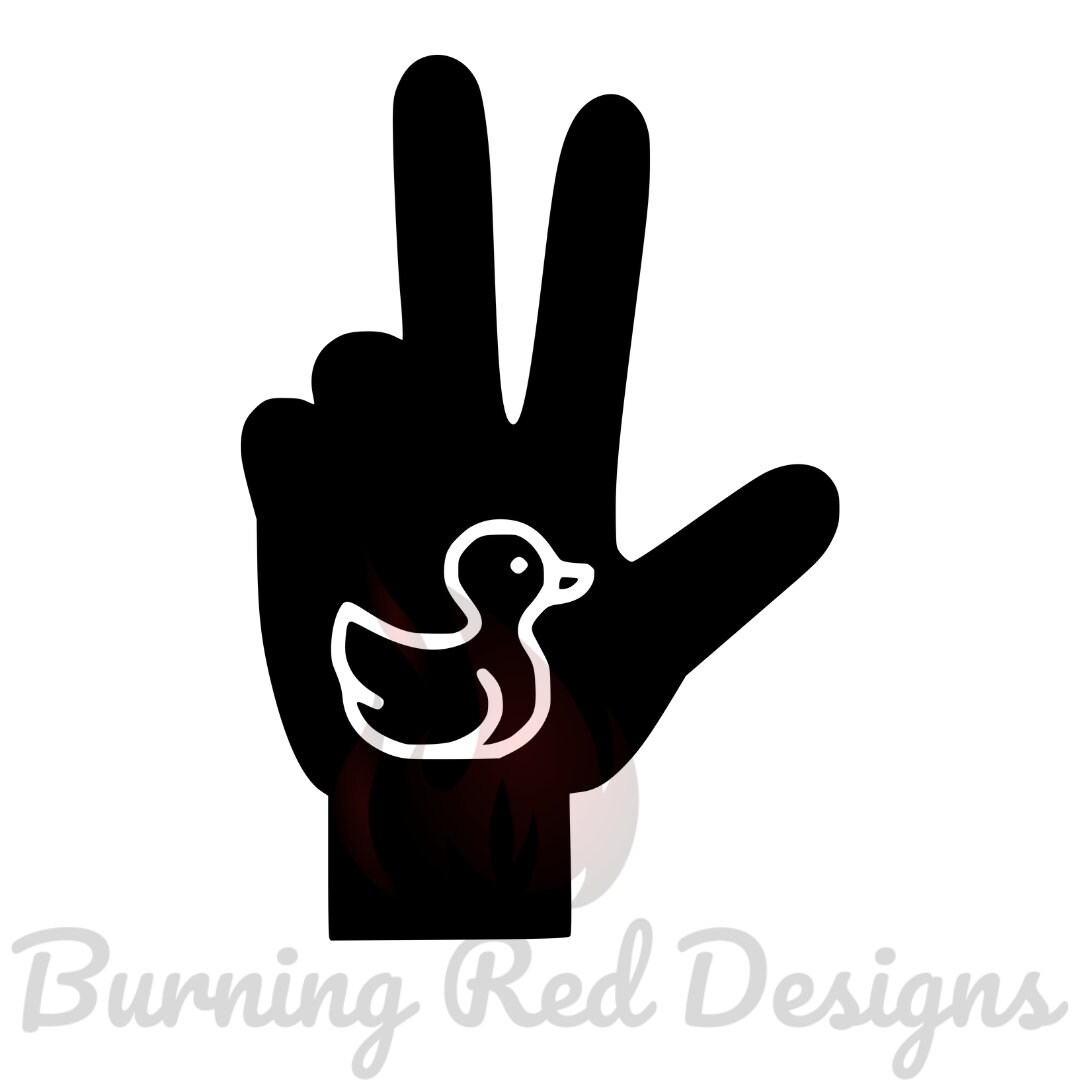 Duck Hand Wave Decal | off Road Vehicle, Laptop, Tumbler - Etsy