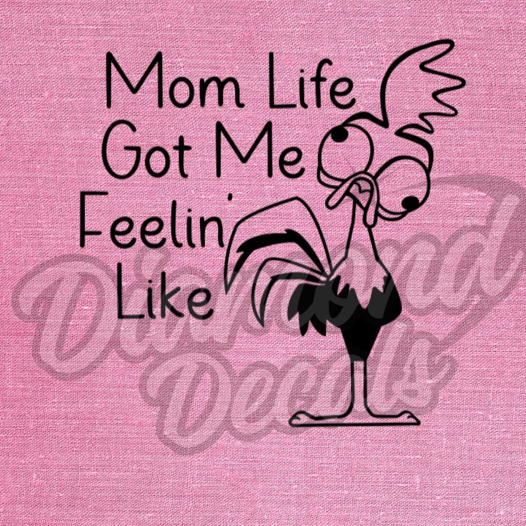 Mom Life Chicken Vehicle Decal | Car Decal | Laptop Sticker - Etsy