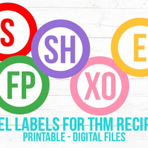 Printable THM Fuel Labels (Digital Item Only, Physical Labels Not Included) Trim Healthy Mama S E FP Weight Loss Recipe Stickers Avery Label