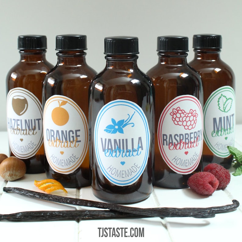 Printable Flavor Extract Labels now With a Fillable Generic Label