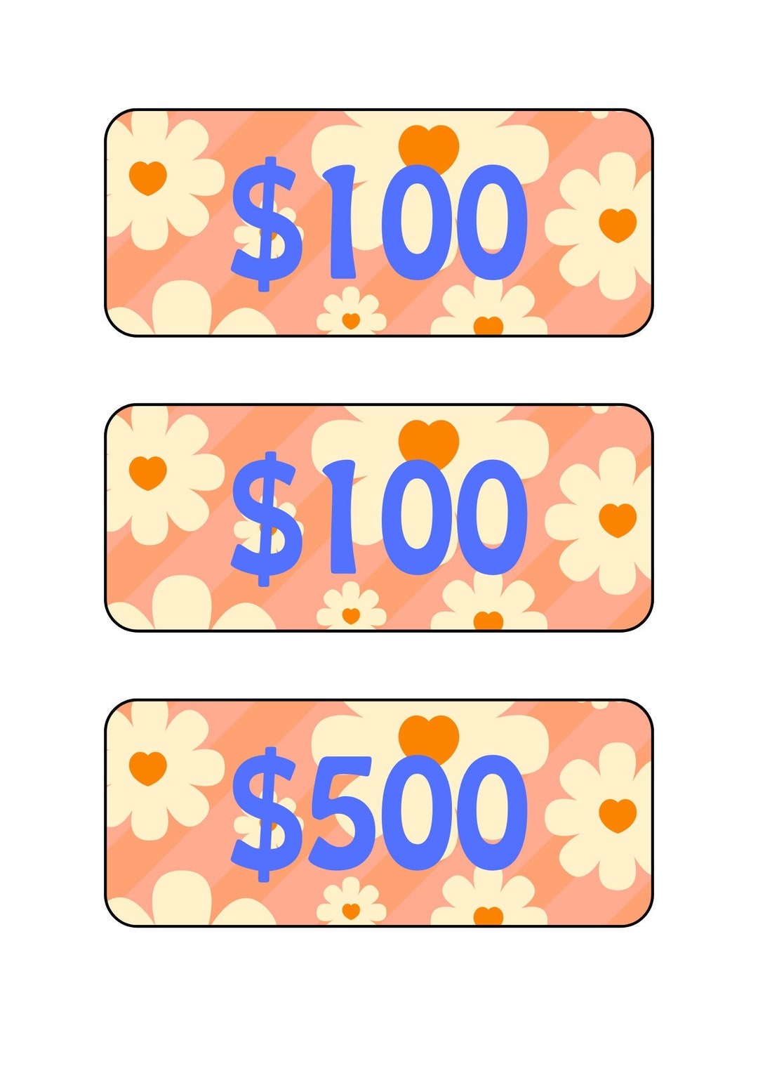 Printable Prop Money Fits A6 Binder Placeholder Cash PDF Instant ...