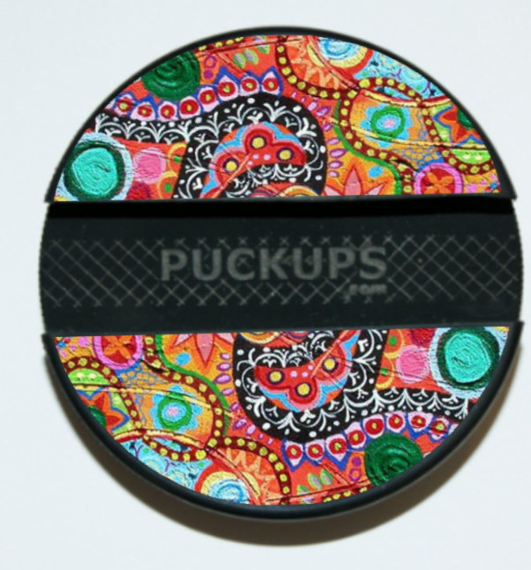 Bright Paisley - Hockey Puck Cell Phone Stand - Prints and Patterns ...