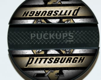 Pittsburgh Penguins  - NHL City Spirit Collection - Hockey Puck Cell Phone Stand  - iPhone / Galaxy / Generic Smartphone Stands by PuckUps