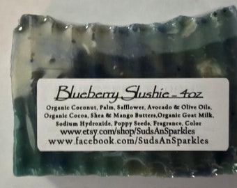 Blueberry Slushie - Rustic Suds Natural - Organic Goat Milk Triple Butter Soap Bar - 4oz. Each