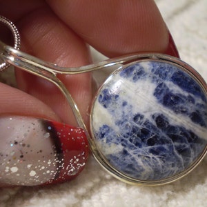 Sodalite (Natural) 925 Sterling Silver Pendant