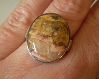 Butterfly Jasper 925 Sterling Silver Ring Size 7