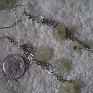 Prehnite Natural Antique Silver Necklace & Earrings Set image 4