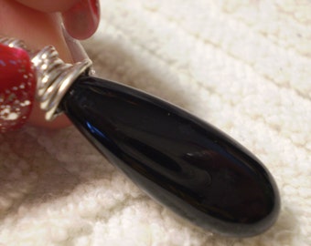 Black Onyx (Natural) 925 Sterling Silver Pendant