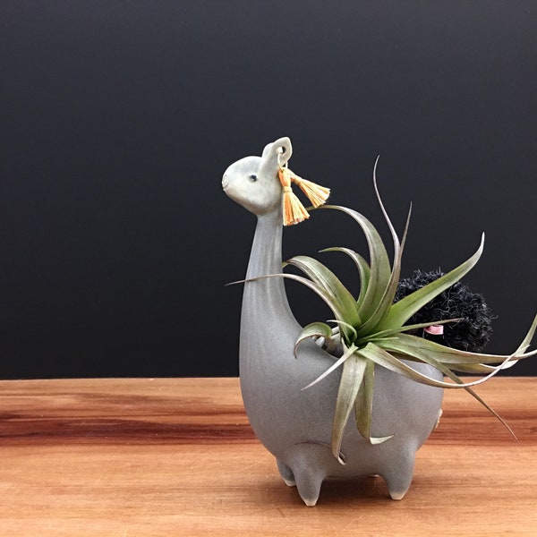llama vase ONE / alpaca vase/ air plant vase / antique jade / price for one llama