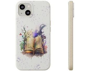Bookish Eco Friendly Biodegradable Phone Case for iPhone and SamSung Galaxy Smartphones, Sustainable Phone Cases, Bookish Phone Case