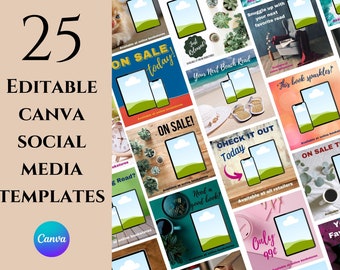 25 Canva Book Mock Up Templates for Authors, Blogger, Writer, Bookstagram, Instagram Post Templates for Authors and Writers