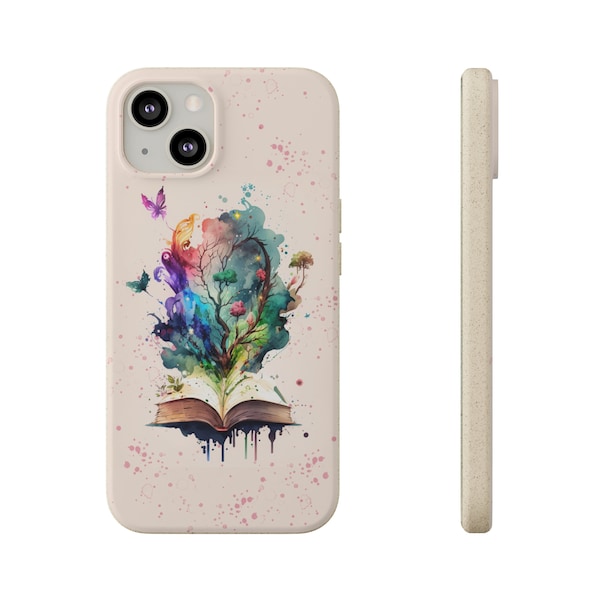 Bookish Eco Friendly Biodegradable Phone Case for iPhone and SamSung Galaxy Smartphones, Sustainable Phone Cases, Bookish Phone Case