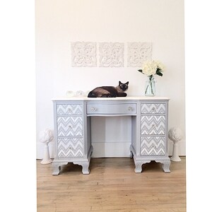 SOLD Order Custom Chic and Playful Grey Desk image 1