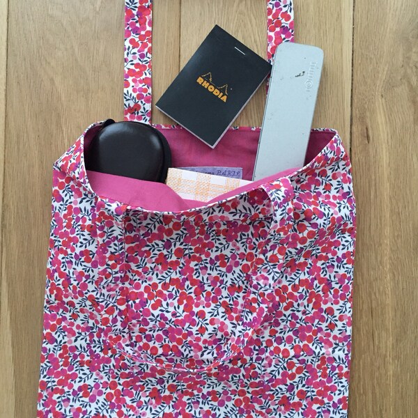 Rekonstruierte Liberty London Wiltshire rosa Leinwand Tote