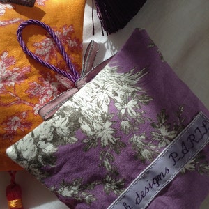 French Provence Lavender Sachet: Toile de Jouy Fabric
