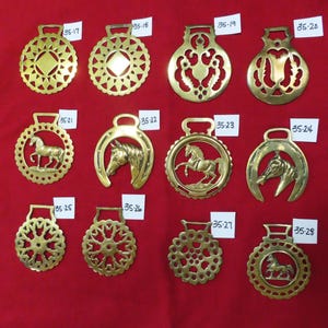 Antique and Vintage English Horse Brass Medallion Brass Harness Ornament Bridle Ornament