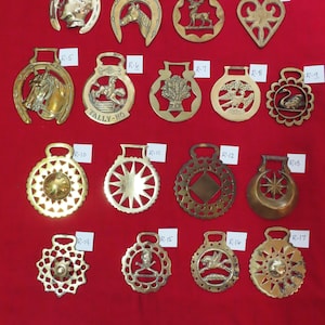 Vintage English Horse Brass Medallion: Bridle Harness Ornament