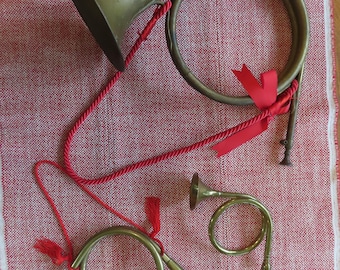 Brass Fox Hunt Horn: Equestrian Decor (Sold Separately)