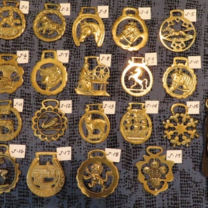 Vintage English Souvenir Horse Brass Medallion Ornament Harness Bridle Ornaments