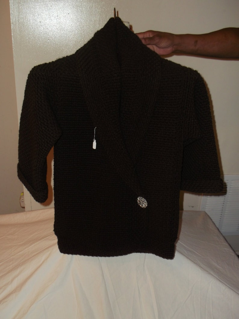 shawl collar wrap sweater