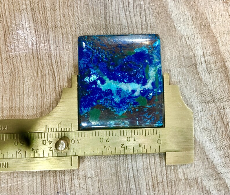 Square shape beautiful azurite cabochon natural blue azurite loosegemstone