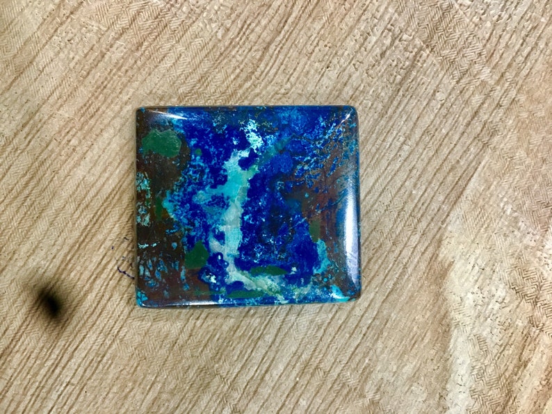 Square shape beautiful azurite cabochon natural blue azurite loosegemstone