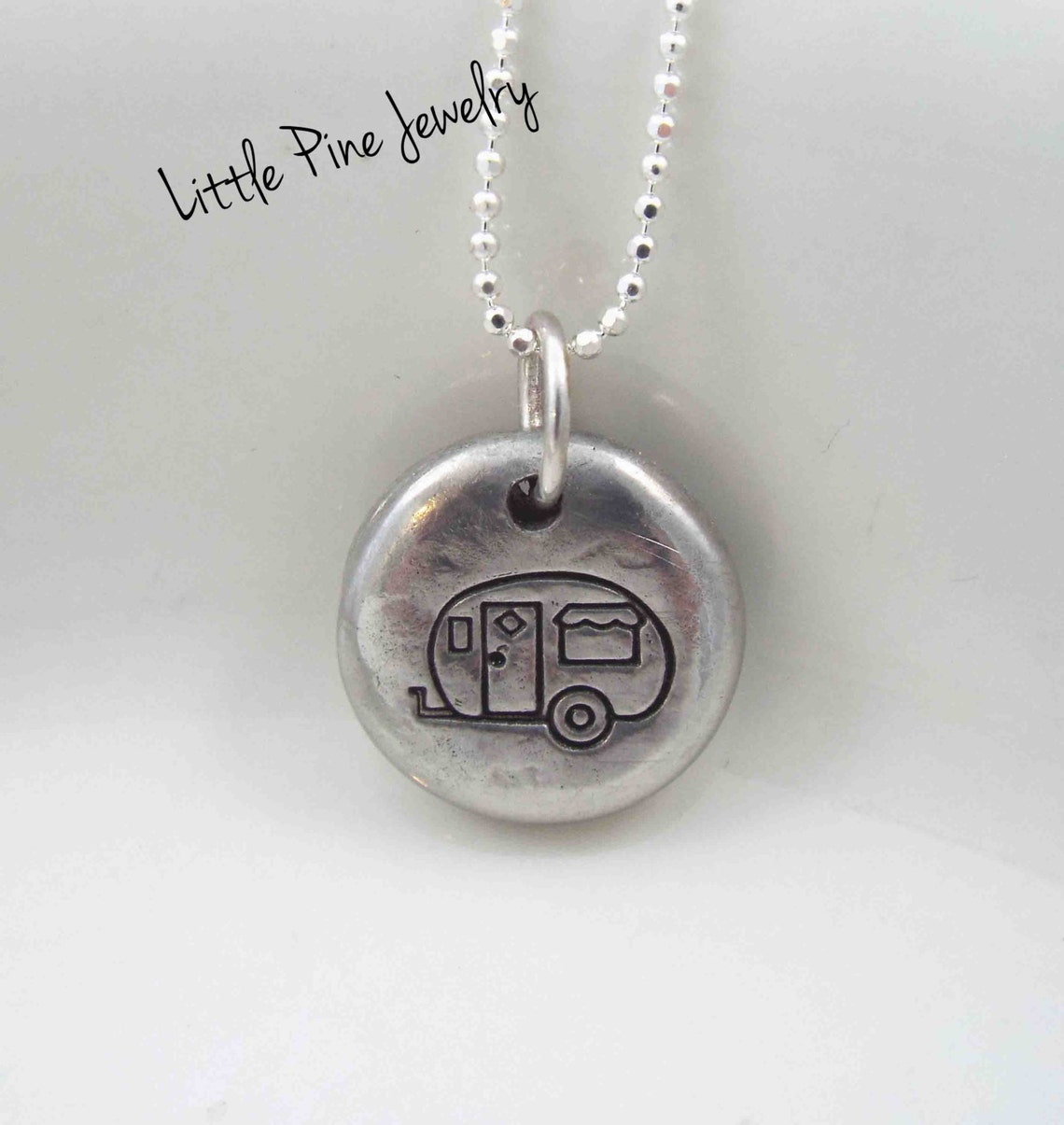 Camping Necklace Camper Necklace Happy Camper Outdoor Etsy